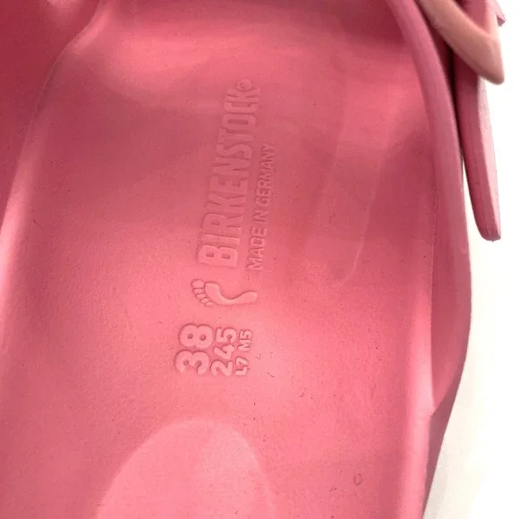 Birkenstock Arizona Essentials Slide Sandals EVA Pink Buckles Womens 7 EU 38 - Picture 6 of 7